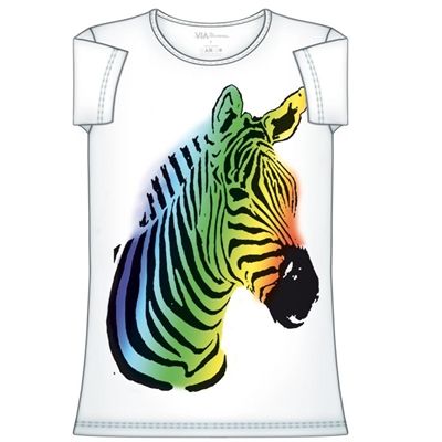 Camiseta Zebra colorida
