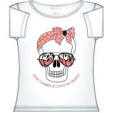 camiseta caveirinha laço